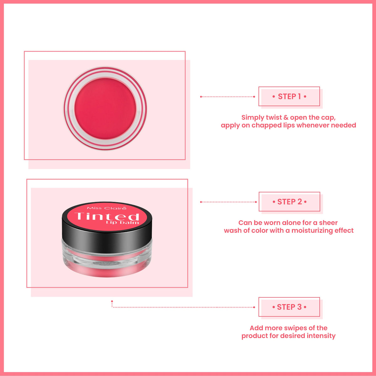 Miss Claire Tinted Lip Balm - 3 | Grocsy