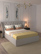 MYTRIDENT Road To Jaipur Brown Cotton 210 TC King Bedsheet & 2 Pillow Covers | Grocsy
