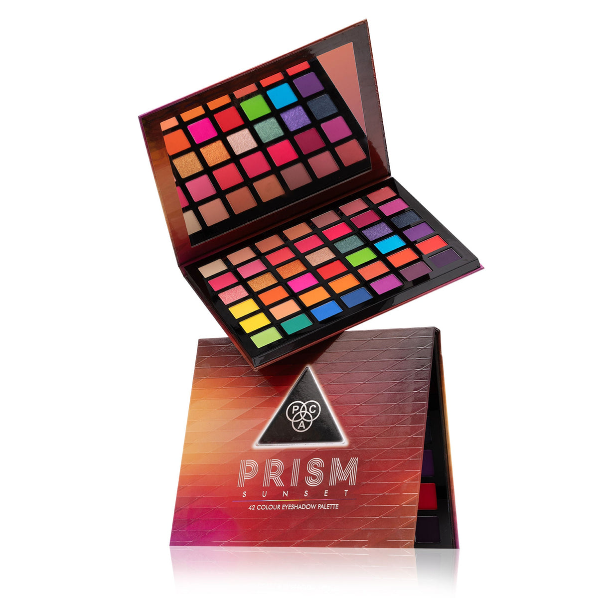 PAC Studio Prism Eyeshadow Palette X42 Sunset - Intense Pigment Payoff, Blendable Formula, Mattes & Shimmer | Grocsy