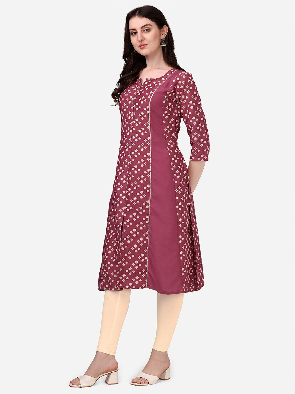HERE&NOW Bandhani Printed Kurta | Grocsy