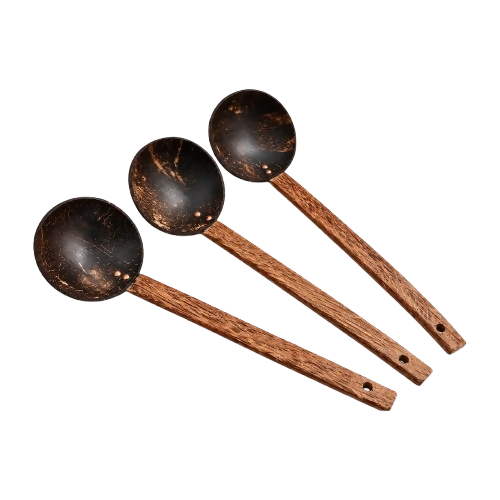 Thenga Coconut Shell Ladles/Spoon Set | Grocsy
