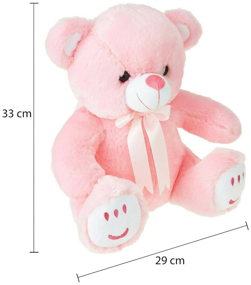 Jam & Honey Teddy Bear, Cute, Soft Toy (Pink) | Grocsy
