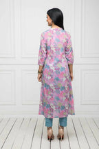 Myshka Women Multi Floral Rayon A-Line Round Neck Kurtas | Grocsy