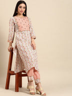 All About You Women Ethnic Motifs Embroidered Gotta Patti Kurta With Trousers | Grocsy