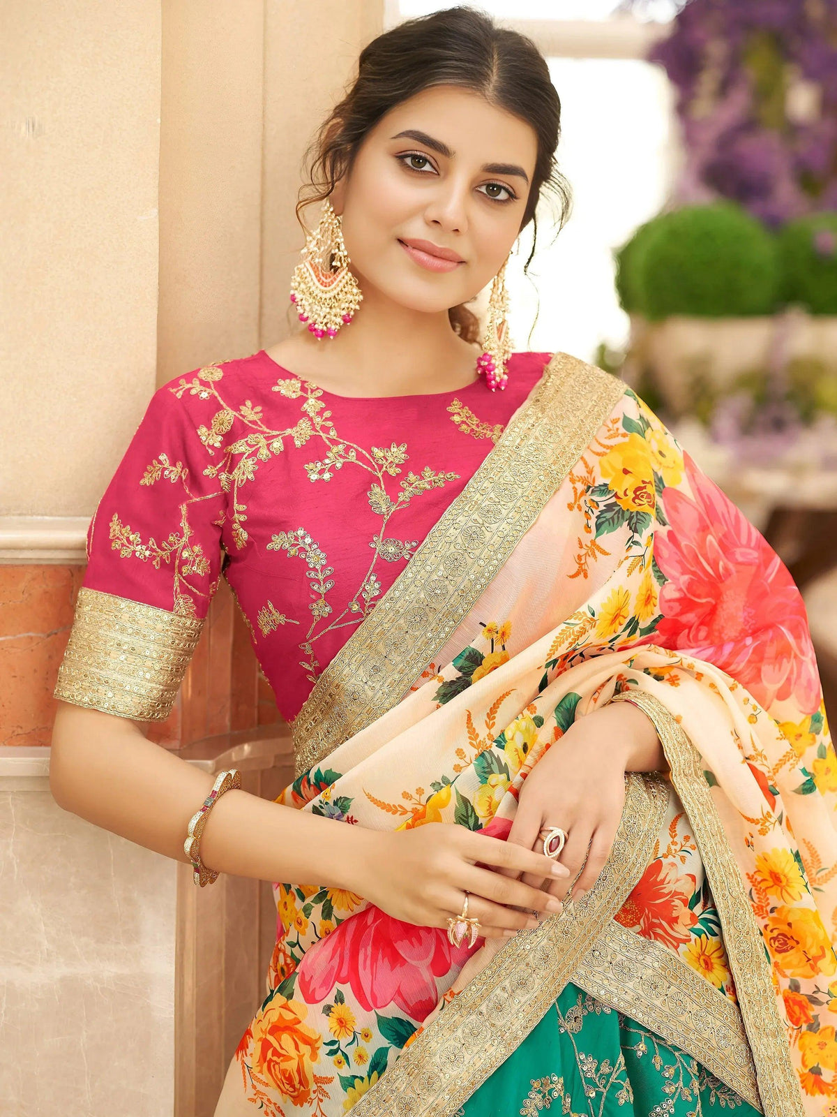 Tulsi Art Enthralling Green Sequins Work Art Silk Sangeet Wear Lehenga Choli | Grocsy