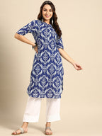 Sangria Ethnic Motif Printed Kurta | Grocsy