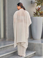 Tikhi Imli Embroidered Kaftan Saree With Belt | Grocsy