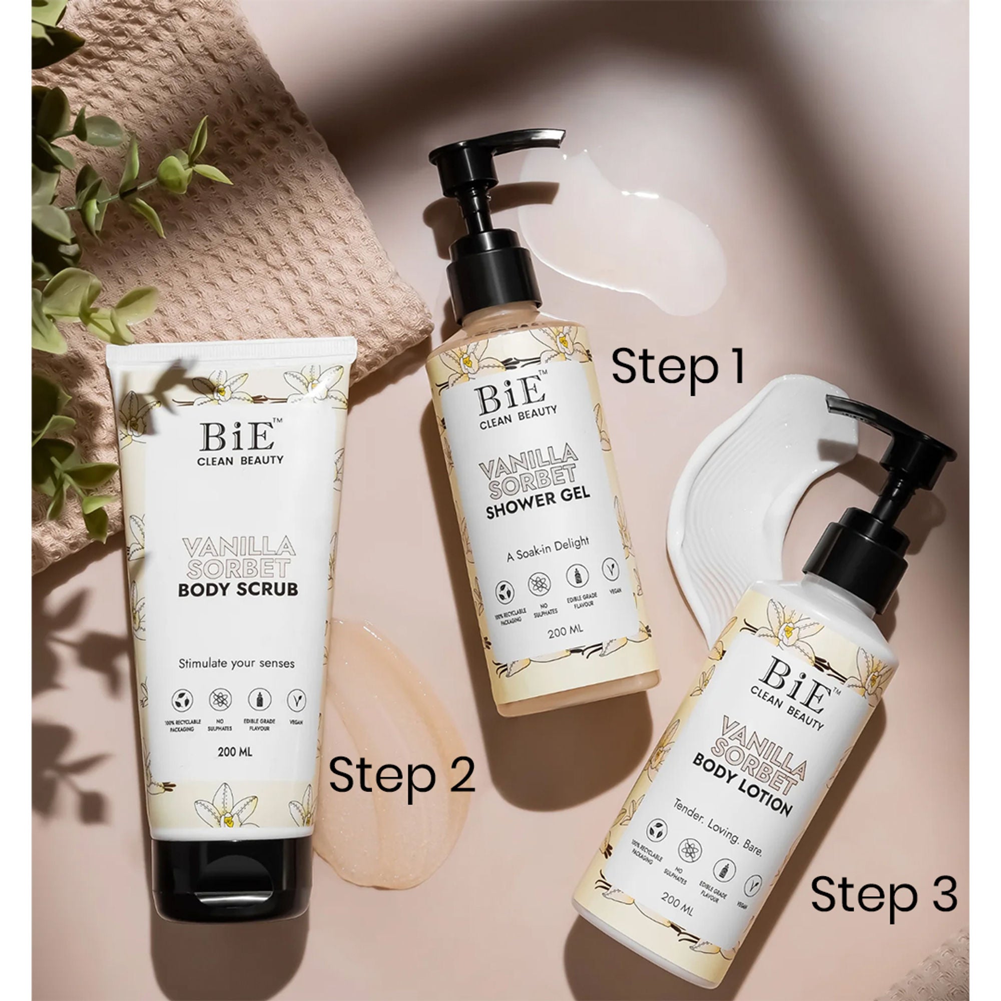 BiE Vanilla Sorbet Body Scrub | Grocsy