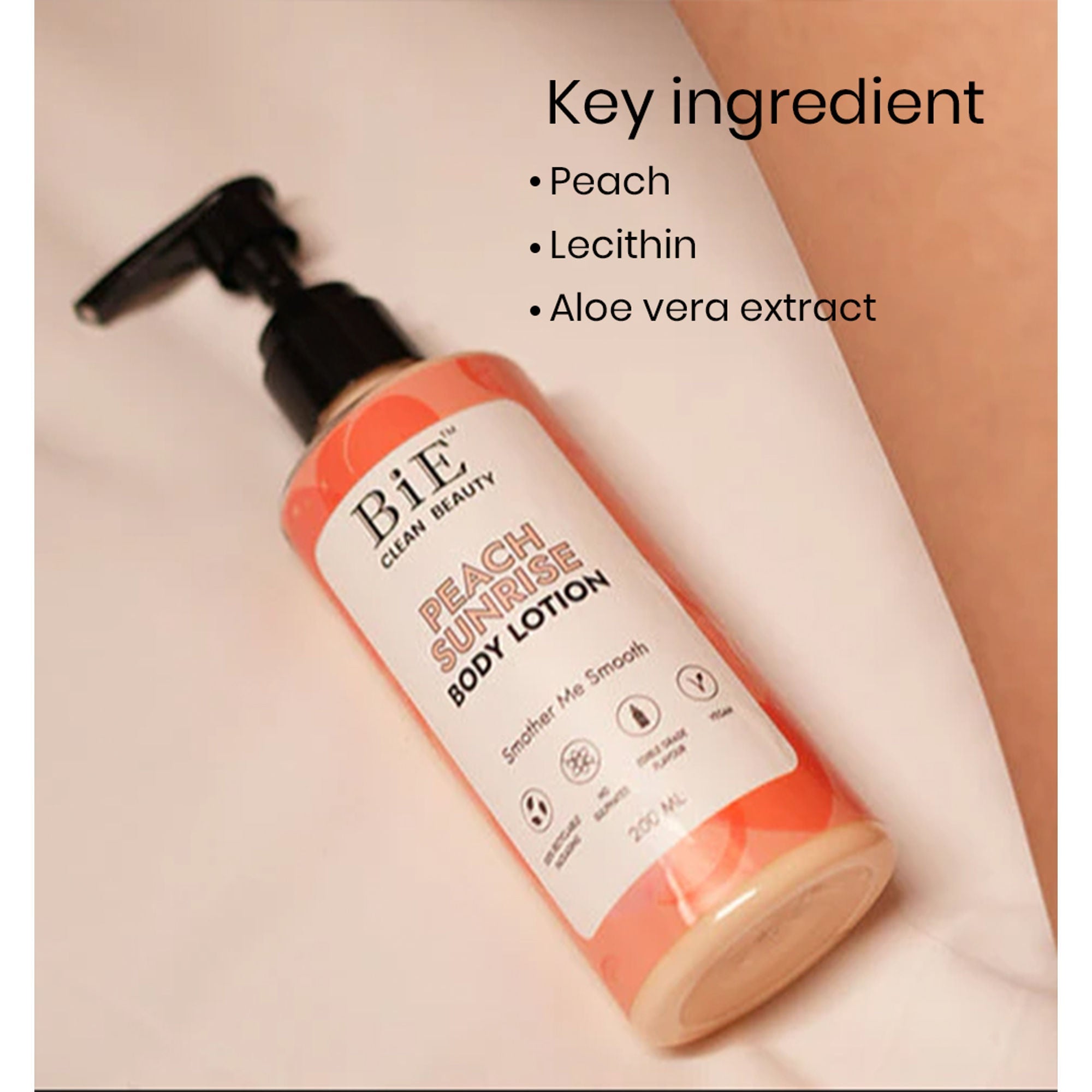 BiE Peach Sunrise Body Lotion with Hyaluronic Acid & Niacinamide | Grocsy