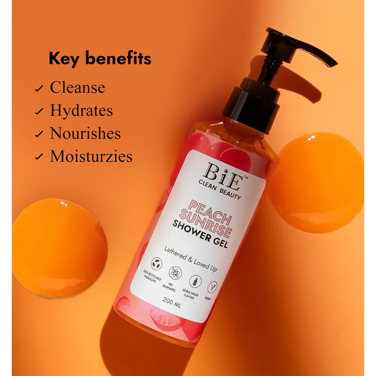 BiE Peach Sunrise Shower Gel | Grocsy