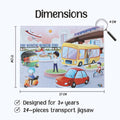 Advit Toys Educational Transport Jigsaw Puzzles for Kids Age 5+ Years in Multicolour | Transport Learning Puzzle for Kids (24 Pieces + Book Inside) | Grocsy