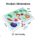 Advit Toys Vegetables Jigsaw Puzzle for Kids Boys and Girls | Vegetable Learning Puzzle for Toddlers 2+ Years (24 Pieces + Book Inside) | Grocsy