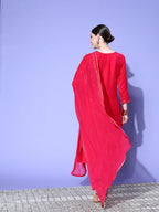 Sangria Floral Embroidered Regular Sequinned Kurta with Trousers & With Dupatta | Grocsy