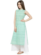 Jompers Women's Green Solid Straight Kurta | Grocsy