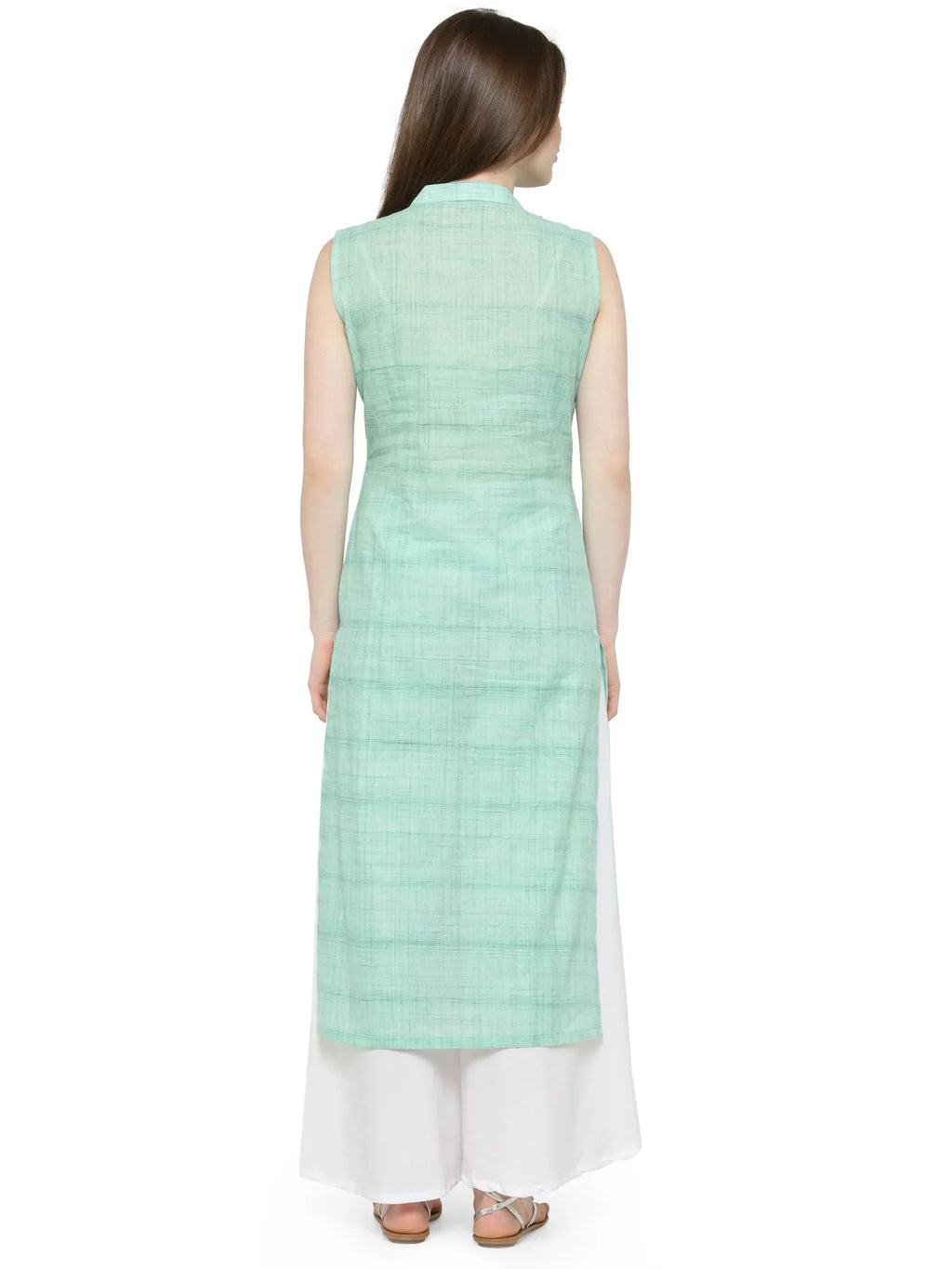Jompers Women's Green Solid Straight Kurta | Grocsy