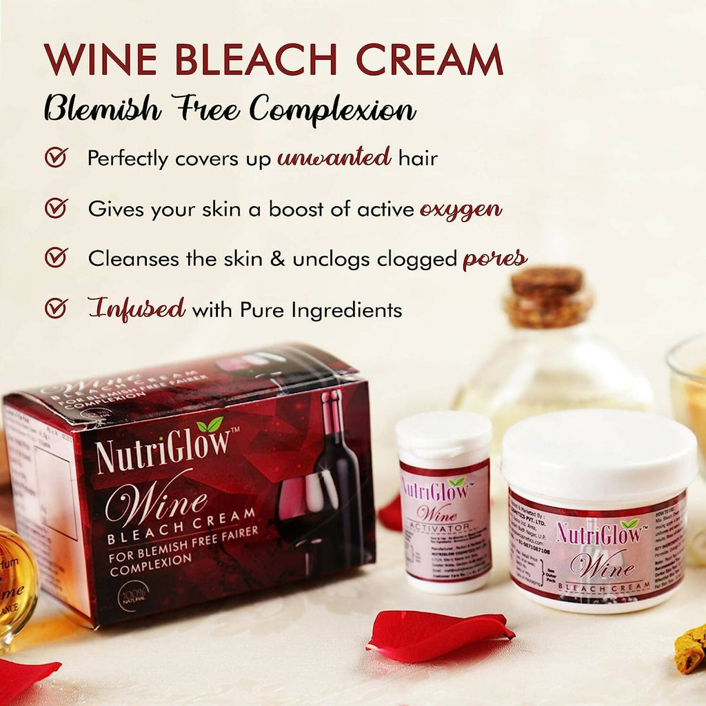 NutriGlow Wine Bleach Cream With Grape Extracts | Grocsy