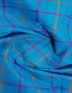 Dual Shade of Sky Blue And Purple Pure Mangalgiri Cotton By Gayathri Reddy Designer Studio | Grocsy