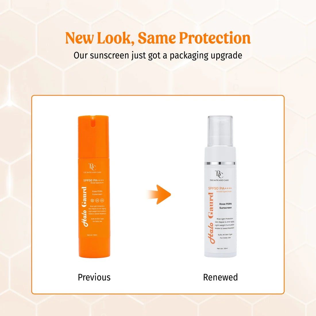 TBC - The Bath and Care Halo Guard Hydrating Sunscreen Broad Spectrum SPF 50 PA++++ | Grocsy