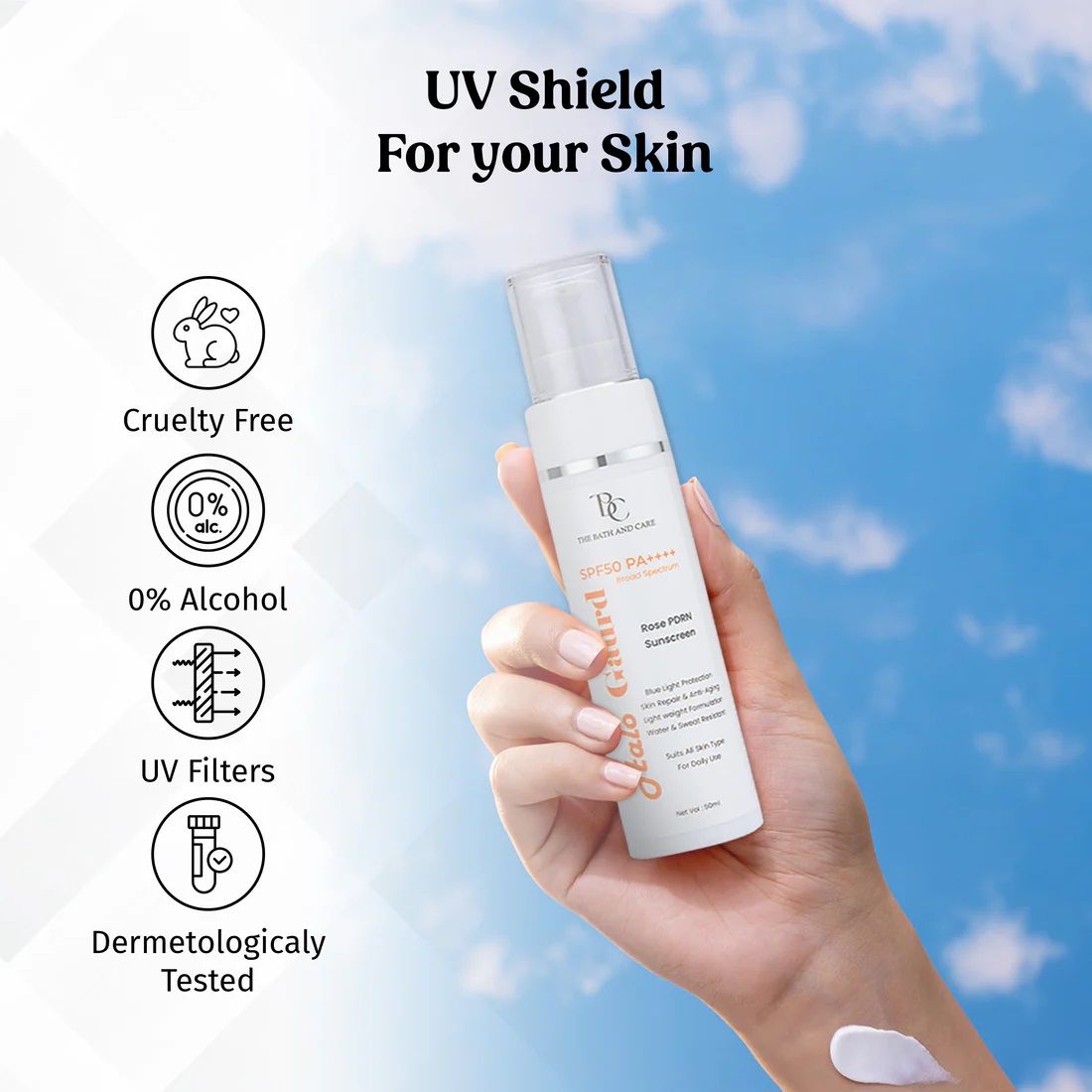 TBC - The Bath and Care Halo Guard Hydrating Sunscreen Broad Spectrum SPF 50 PA++++ | Grocsy