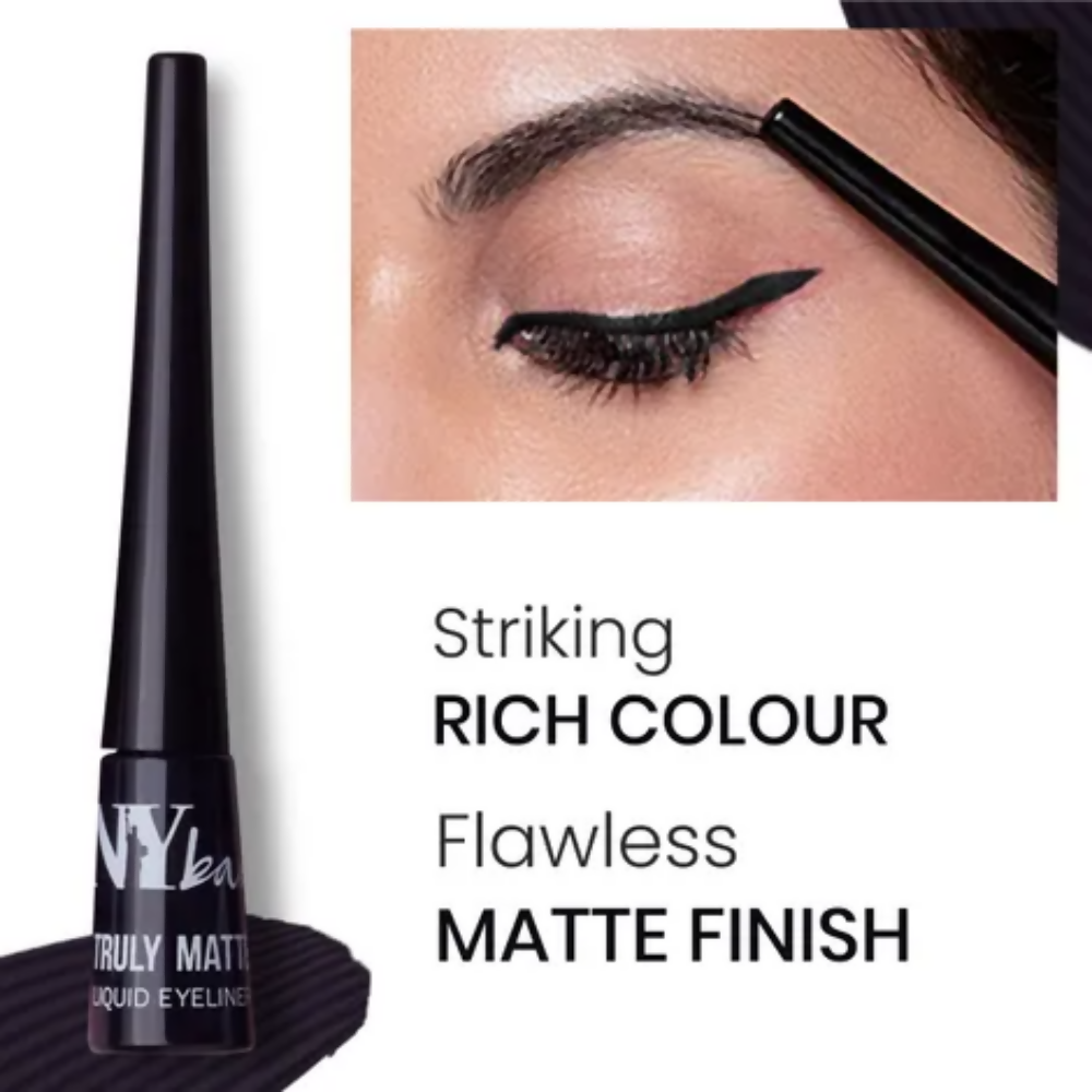 NY Bae Truly Matte Liquid Eyeliner - Bold Black | Grocsy
