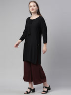 Souchii Women Brown Knitted Palazzos | Grocsy