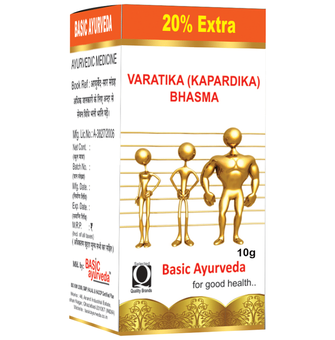 Basic Ayurveda Varatika (Kapardika) Bhasma | Grocsy