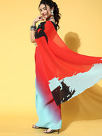 Saree Mall Blue Saree For Women | Grocsy