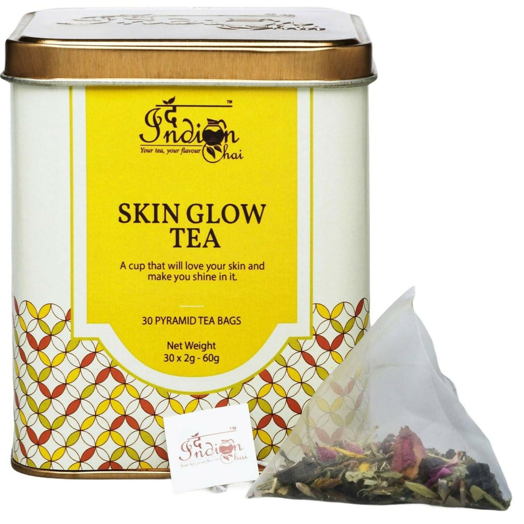 The Indian Chai – Skin Glow Tea 30 Pyramid Tea Bags | Grocsy