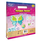 Imagimake Mirror Mosaic Butterfly & Peacock Mess Free DIY Mosaic Craft Kit 450+ Foil Sticker Travel Toys for Girls Birthday Gift for Girls Ages 3,4,5,6,7,8, Peach | Grocsy