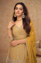 Anaita Yellow Chinon Sequence Embroidered Readymade Salwar Suit | Grocsy
