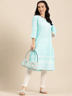 Sangria Women Ethnic Motifs Embroidered Kurta | Grocsy
