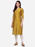 HERE&NOW Geometric Printed Mandarin Collar Dobby Art Silk Kurta | Grocsy