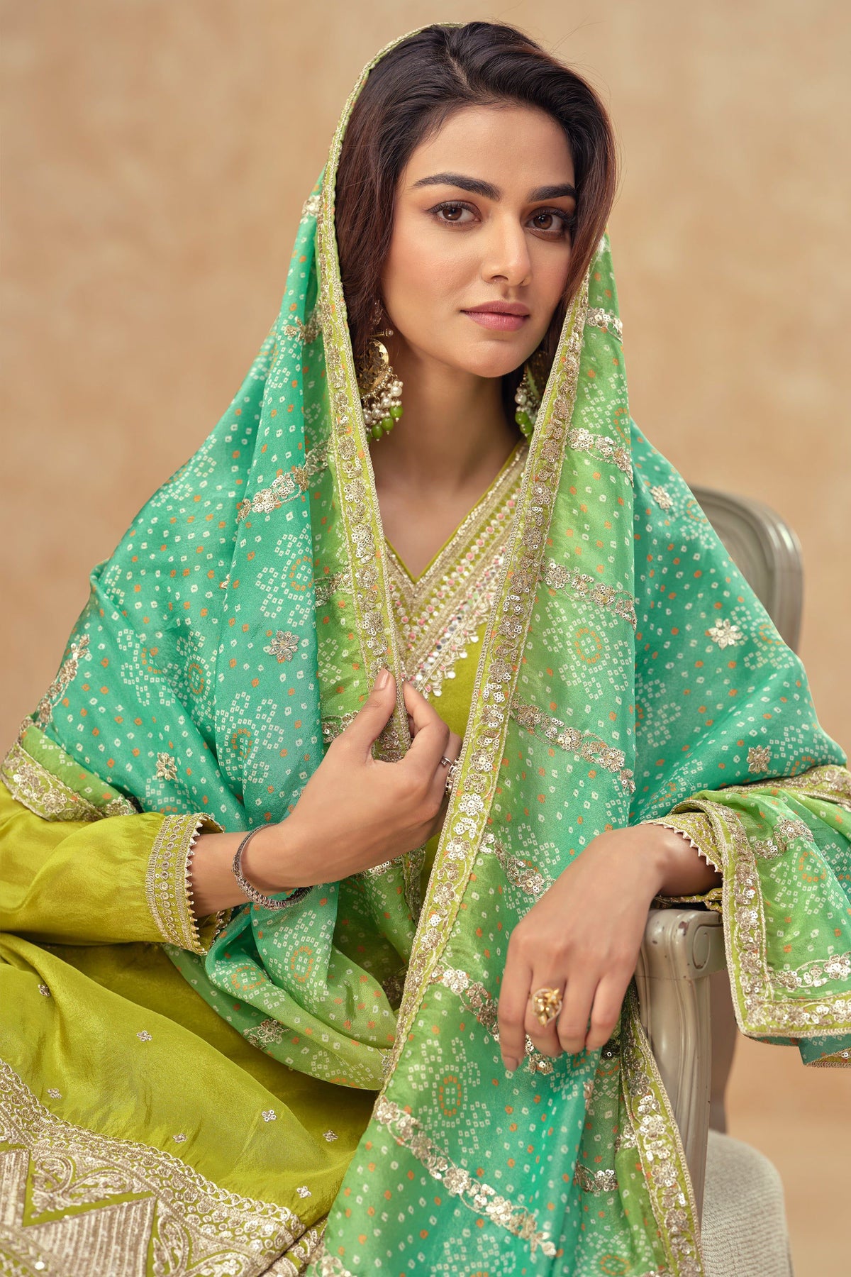 Evanik Party Wear Cosmos Silk With Sequins Embroidered Work Palazzo Set | Grocsy