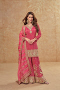 Evanik Party Wear Cosmos Silk With Sequins Embroidered Work Palazzo Set | Grocsy