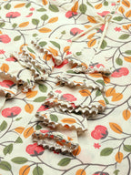 HERE&NOW Women Floral Printed Gotta Patti Pure Cotton Kurta with Sharara & Dupatta | Grocsy