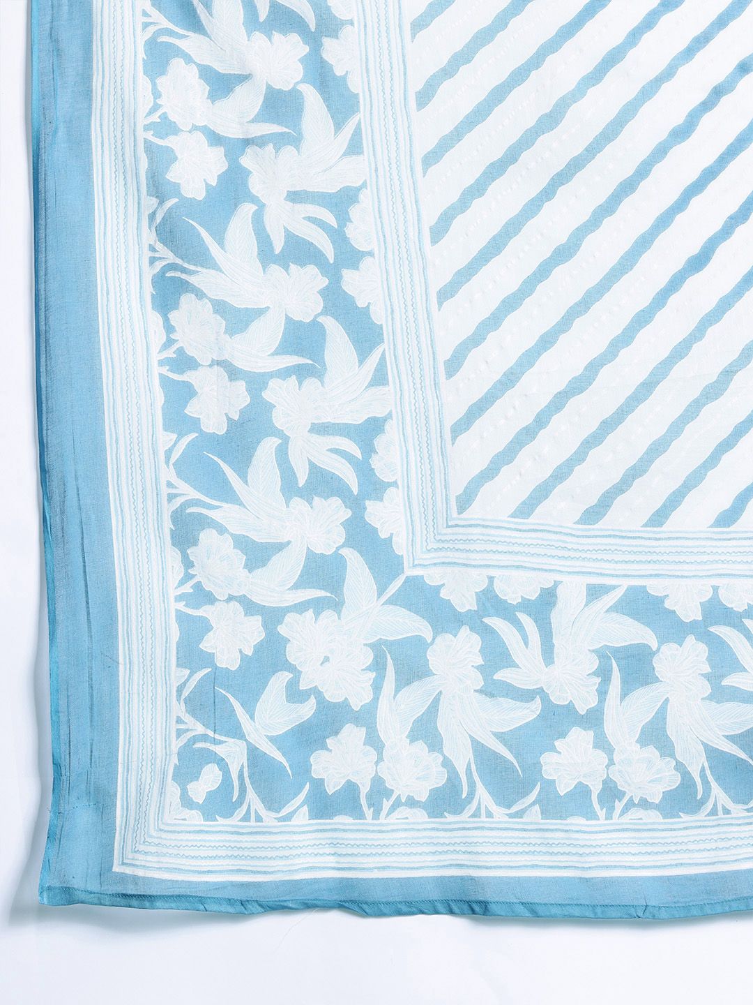 Indo Era Floral Printed Pure Cotton Kurta with Trousers & With Dupatta | Grocsy