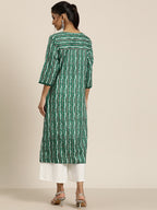 HERE&NOW Abstract Printed Pure Cotton Kurta | Grocsy