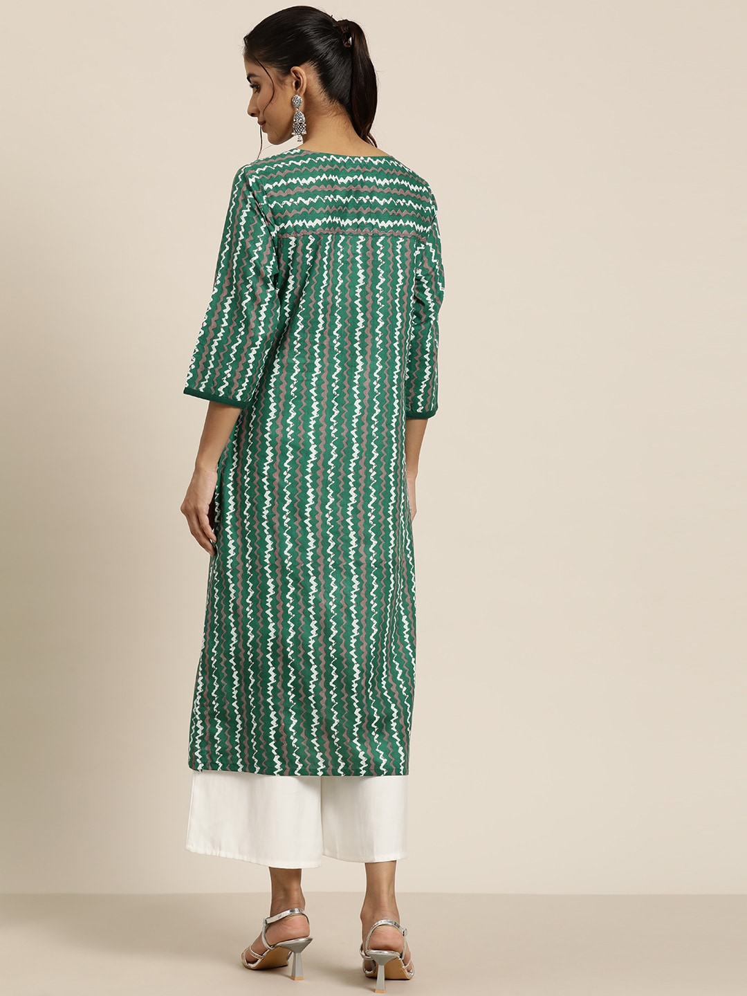 HERE&NOW Abstract Printed Pure Cotton Kurta | Grocsy
