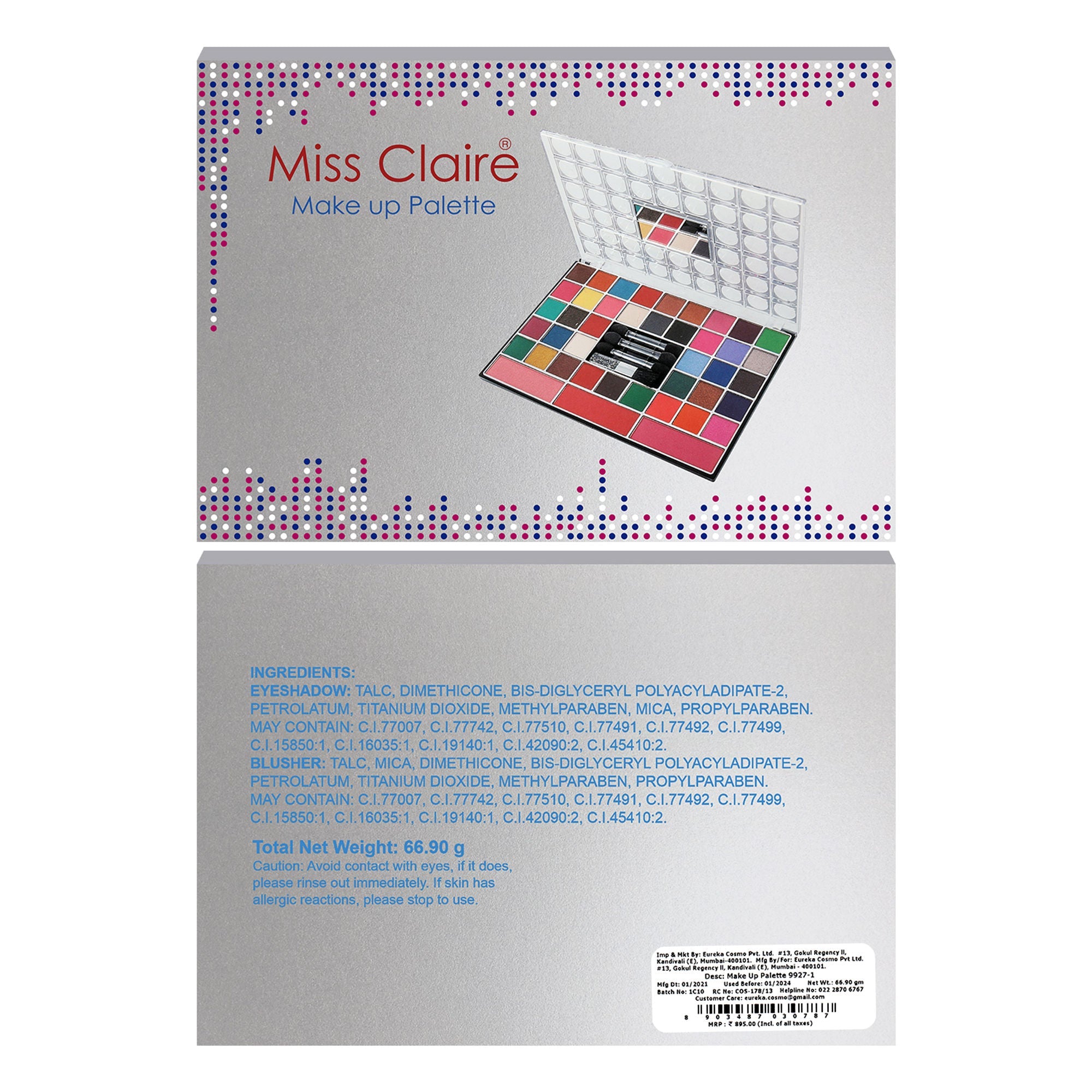 Miss Claire Make Up Palette 9927-1 (Make Up Kit) | Grocsy