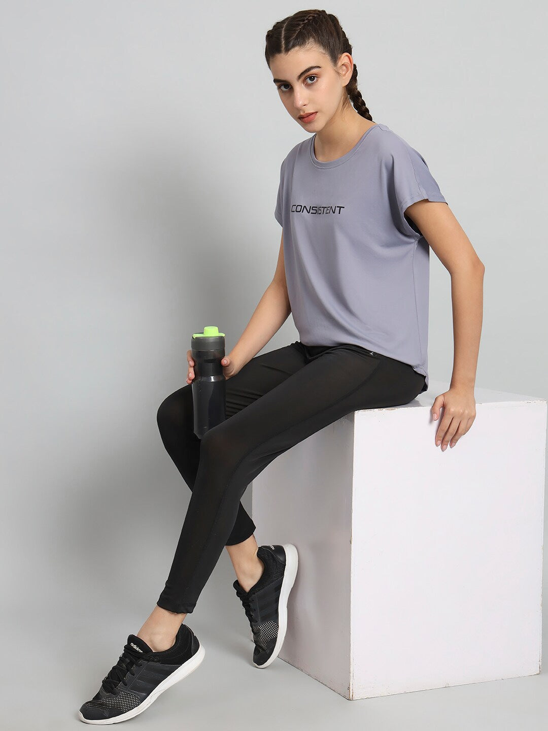 MKH Typography Printed Extended Sleeves Relaxed Fit Dri-FIT T-shirt | Grocsy