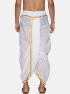 Sethukrishna Men Pack Of 2 White Solid Cotton Readymade Dhoti Pants | Grocsy