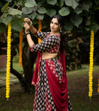 Yash Enterprise Multi Color Rayon Cotton Embroidery Semi Stitched Navratri Top Chaniya Choli | Grocsy