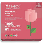 Teabox Organic Rose Green Tea Bags | Grocsy