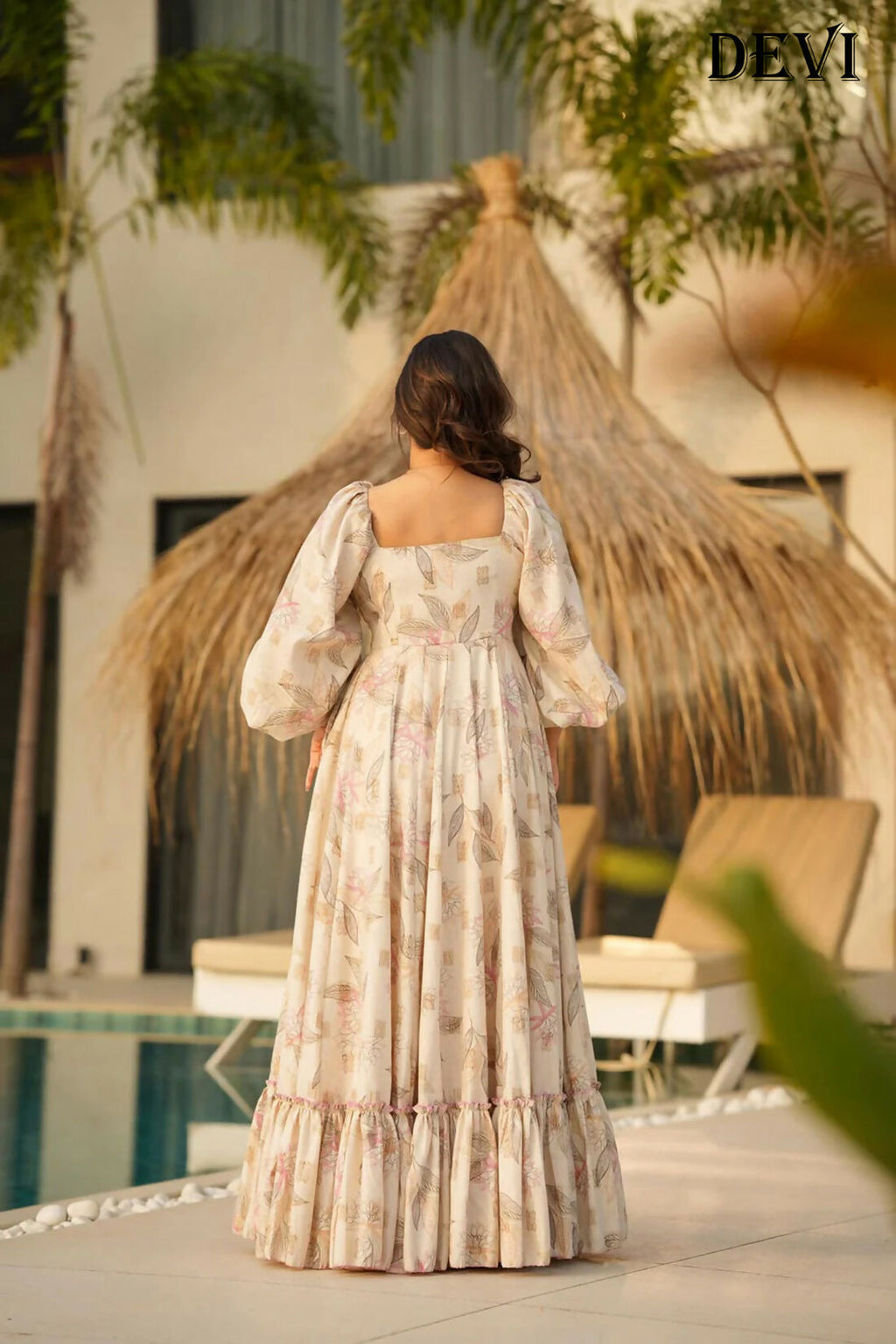 Aayaa Designer Printed Full Flared Gown - Multi Color | Grocsy