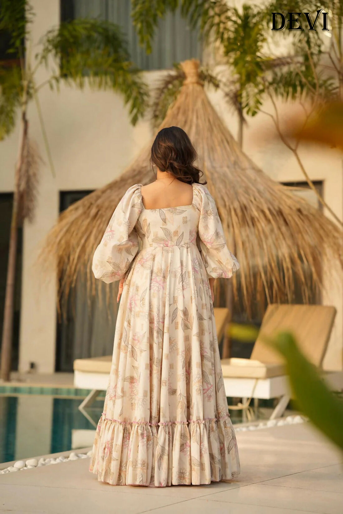 Aayaa Designer Printed Full Flared Gown - Multi Color | Grocsy