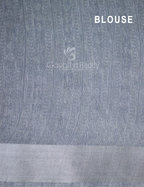 Shades of Light Grey With Floral Print Semi Chanderi Saree By Gayathri Reddy Designer Studio | Grocsy