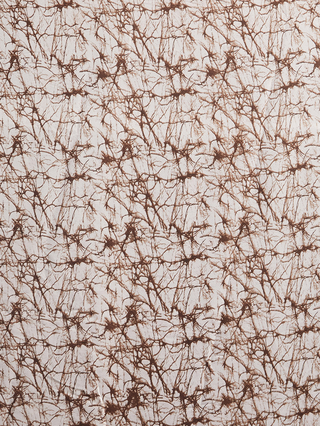 Tikhi Imli Brown & White Poly Georgette Printed Saree | Grocsy