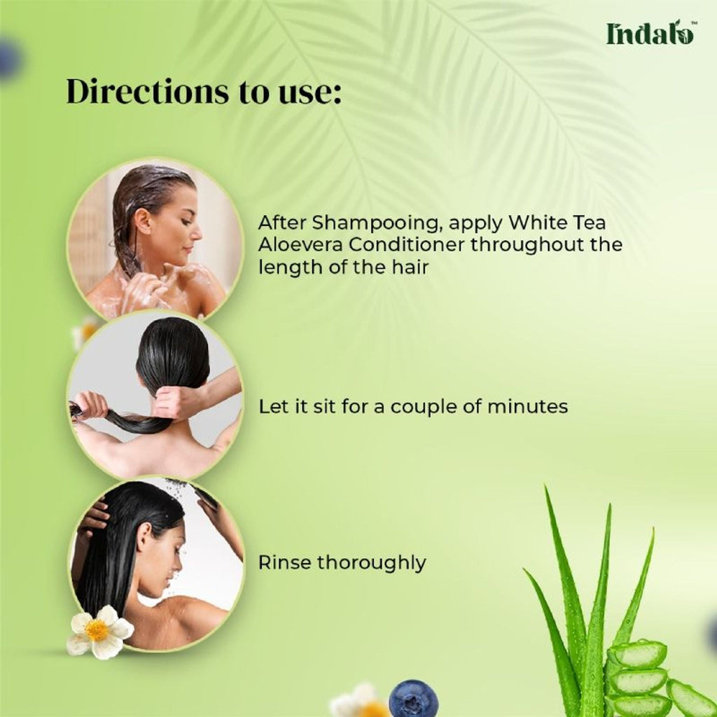 Indalo White Tea Aloe Vera Conditioner For Oily Hair | Grocsy