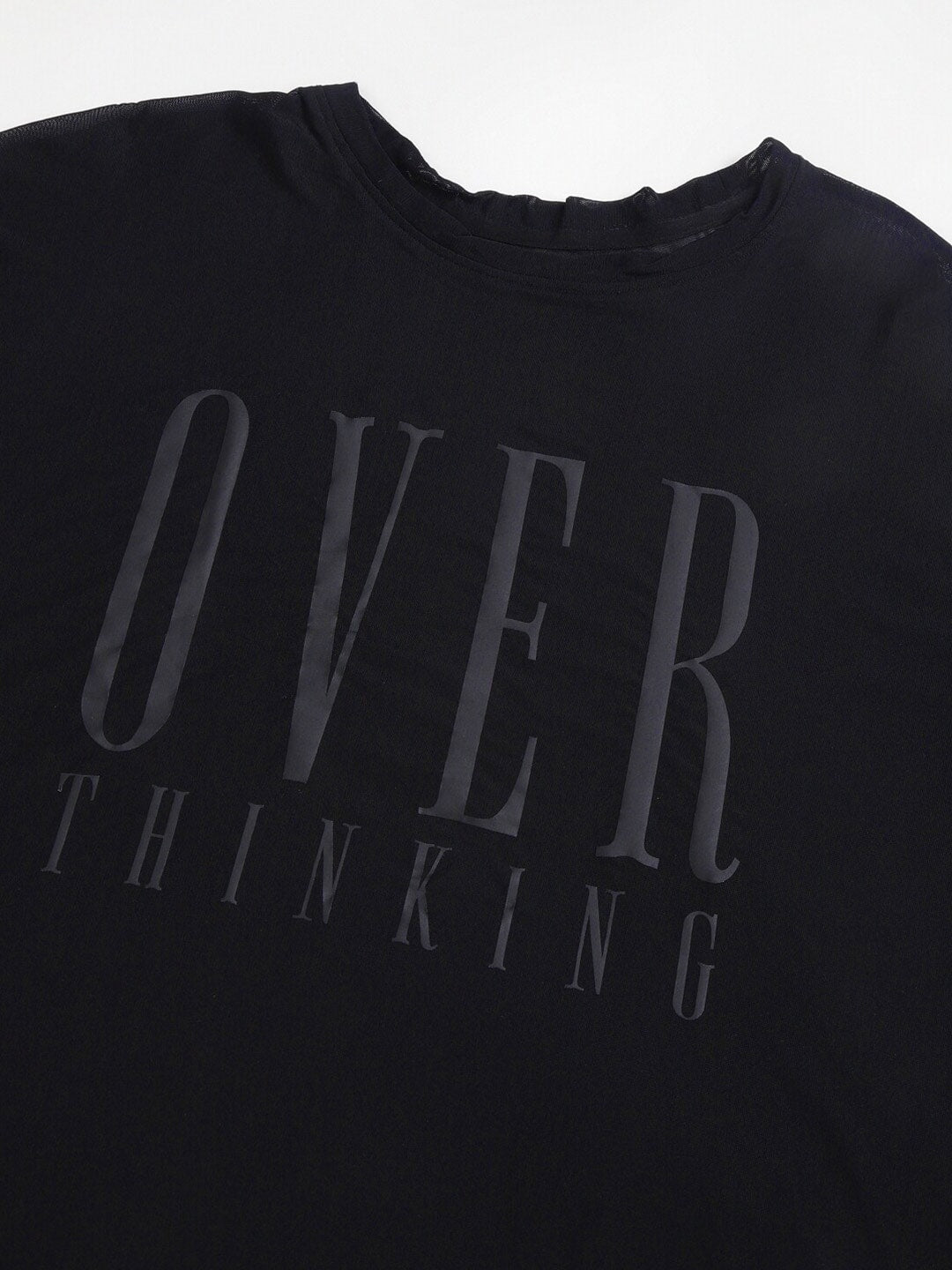 MKH Typography Printed Relaxed Fit Sheer Dri-FIT T-shirt | Grocsy