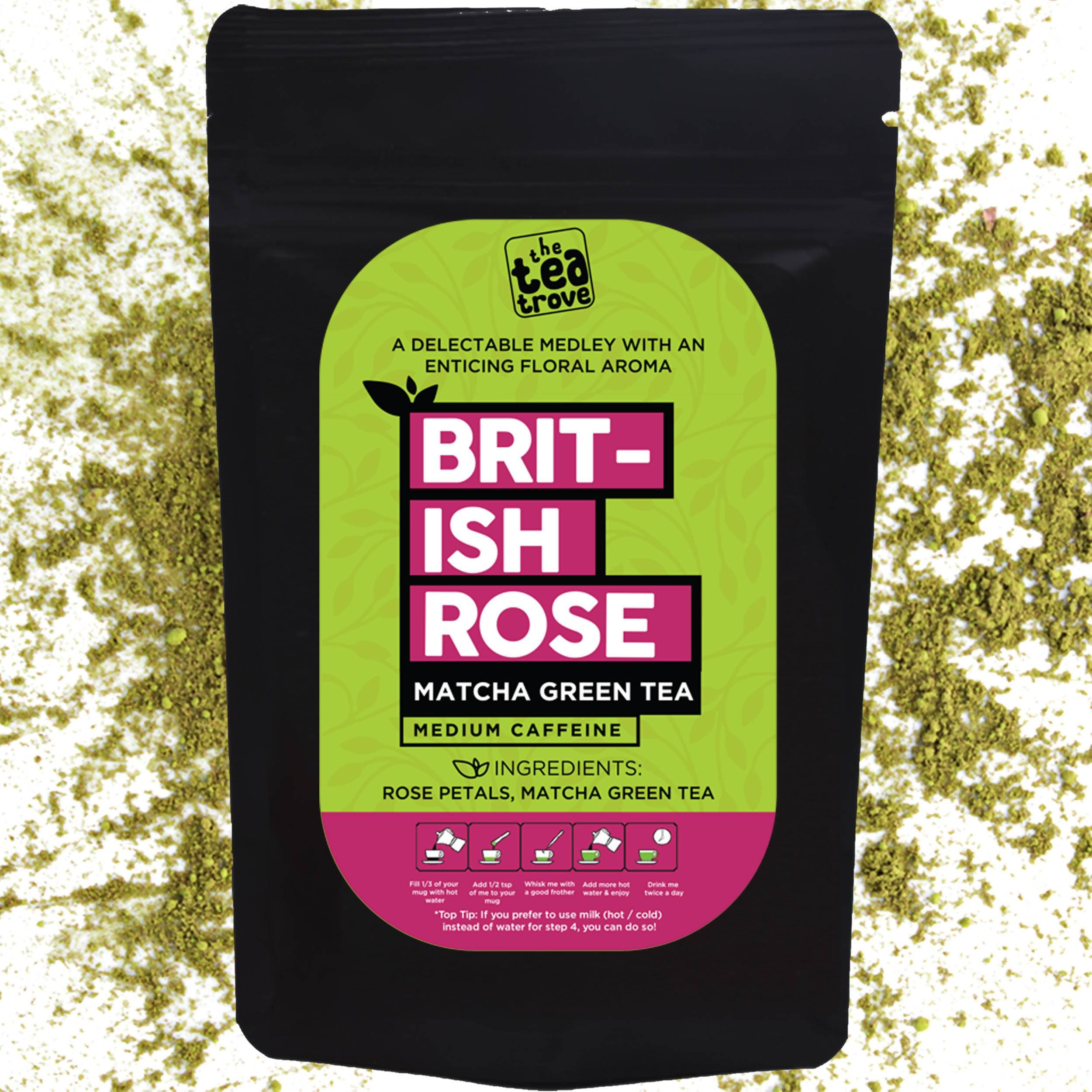 The Tea Trove - British Rose Matcha Green Tea | Grocsy